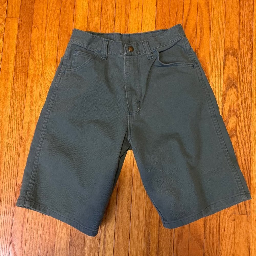 Wrangler Authentic Boys Five Pocket Denim Shorts Teal Blue Size 16 29" In Waist